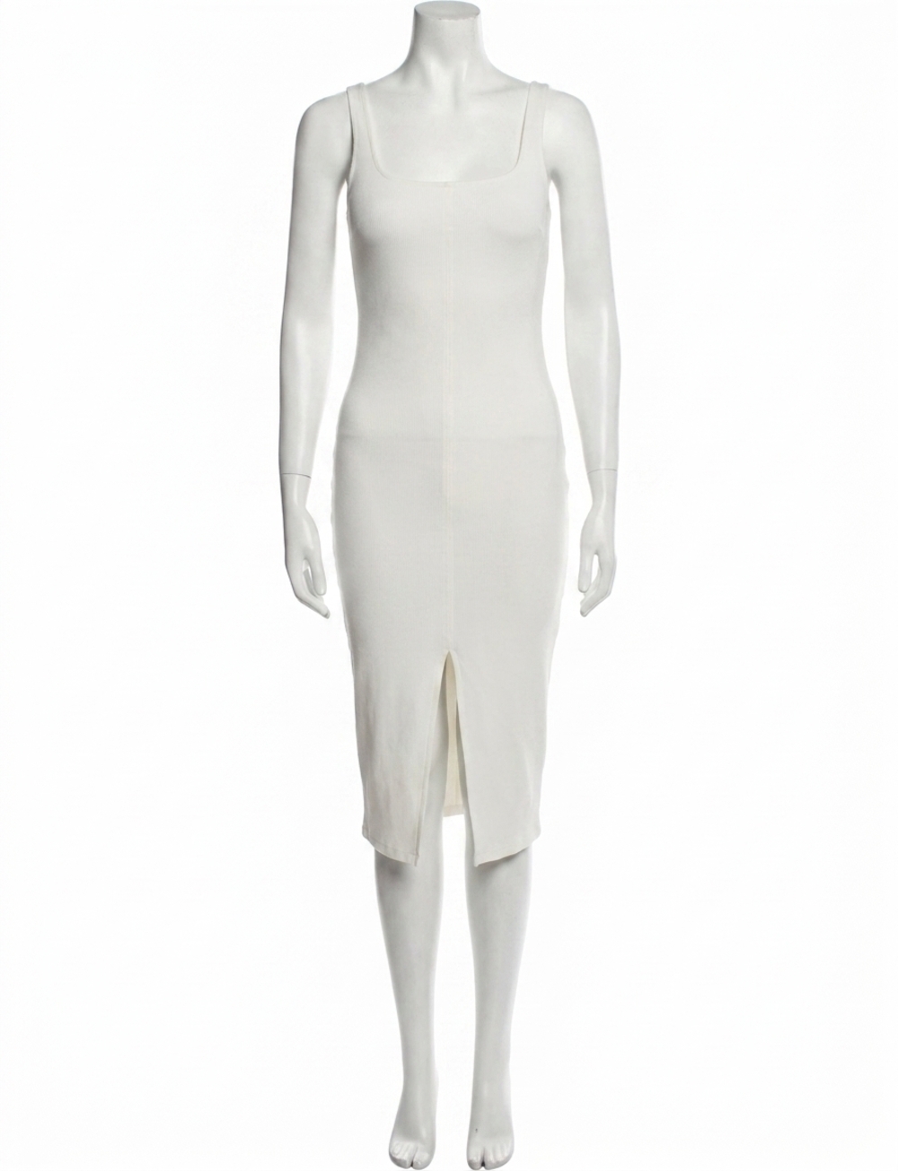 NEW COMMANDO do it all denim midi tank dress in porcelain